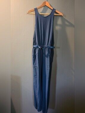 Patagonia Fleetwith‎ Belted Jumpsuit Tidepool Blue Womens M